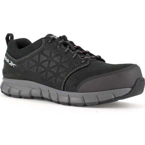 Reebok IB1036-1S3 excel light scarpe basse da lavoro antinfortunistica N.44 in nylon/pelle nero S3 con puntale in alluminio e resistenti all'acqua Nero 44