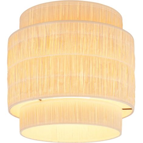 Briloner Papper Deckenlampe, Bastschirm, Boho-Stil, E27 Fassung, Natur, Ø30 x 32 cm