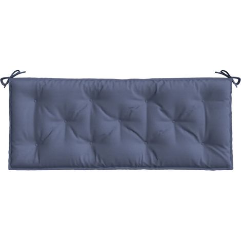 Cojín para banco de jardín tela Oxford azul marino 120x50x7 cm vidaXL