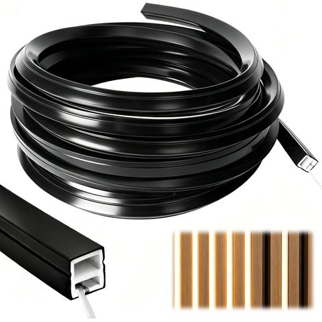 Profil LED en Silicone Flexible, 8mm Profilé LED Etanche, 5m Diffuseur de Canal LED pour Plafond, Placard, Bar, éclairage de Panneaux (1/5)