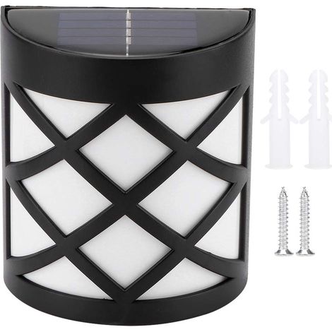 Applique da esterno vintage a 6 LED ad energia solare per decorazione di scale e giardino. (1/5)