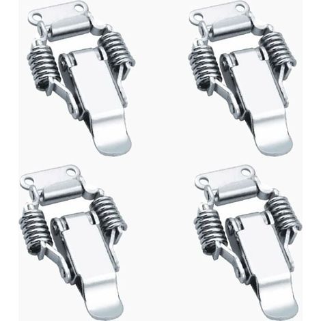 4 Pièce Verrou de Tension, Serrure à levier de verrouillage de boîte, Fermeture à Ressort Loquet, Serrure Tension En Acier Inoxydable (1/5)