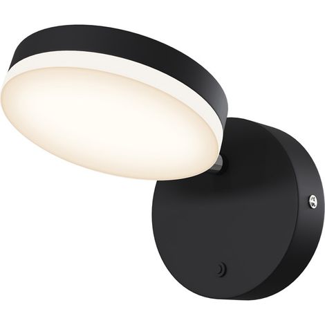Applique Da Parete Moderno Fad Metallo Nero Acrilico 1 Luce Led 6W (1/4)