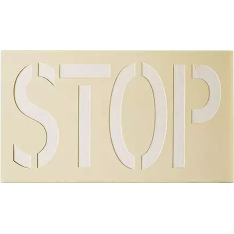Pochoir de marquage au sol réutilisable semi rigide (PVC 1mm) - Stop - 40x80 cm