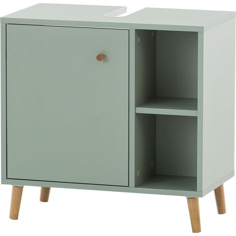 Badmöbel Waschbeckenschrank 60cm breit BELFORT-80 in mint, B/H/T ca. 60,2/59,3/33,1 cm (1/3)