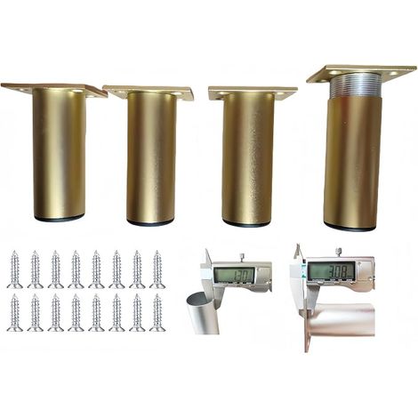 patas ajustables para muebles de 0 a 15 mm, patas ajustables para muebles de aleación de aluminio (38 mm de diámetro), antioxidantes, base protectora de ABS para suelo de cocina, baño, TV y mesa de br (1/5)