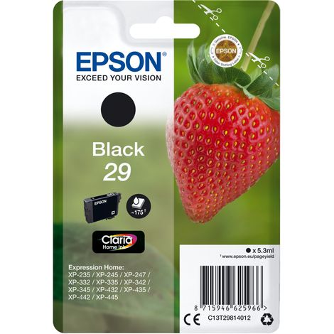 Epson Strawberry Singlepack Black 29 Claria Home Ink (1/3)