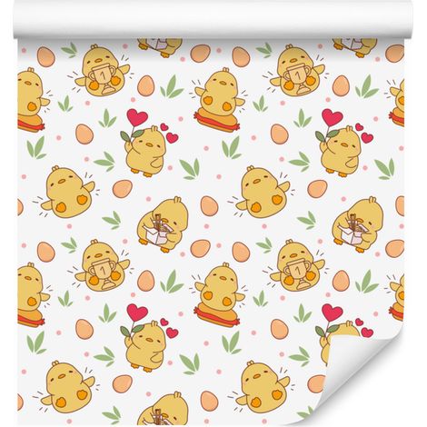 Papier peint Kury blanc, crème et or pour salon et chambre 50x1000 cm (1/5)
