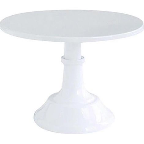 Présentoir à gâteaux rond en métal, support à desserts et cupcakes, blanc, idéal pour les mariages. (1/5)