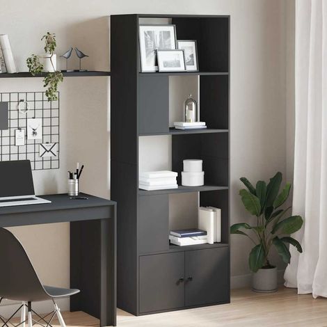 vidaXL Bibliothèque noir 70x36x189 cm bois d'ingénierie