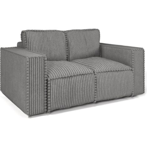 Sofa Designersofa 2-Sitzer VAJANA Stoff Tilia Grau (1/3)