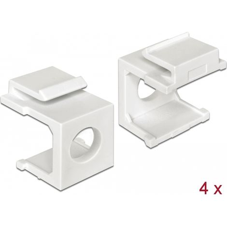 Delock Cubierta Keystone blanca con 8 mm de agujero 4 piezas