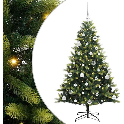 Arbre de Noël Sapin de Noël artificiel à charnières 150 LED Vert 150 cm (1/5)