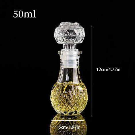 - 31 bouteilles vides transparentes de 50 ml pour spiritueux, whisky ou vin, mini bouteilles en verre avec bouchon à vis, carafe à whisky (1/5)