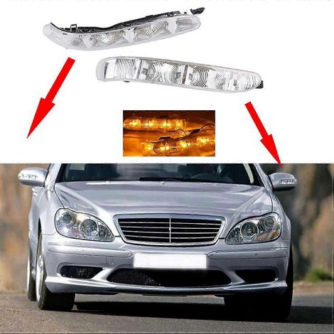 Luz intermitente de espejo lateral para automóvil W220 W215 S Cl500 S500 S600 Edición 2003-2006 0901