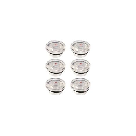 Indicatore di livello dell'olio per compressore d'aria, spia di livello dell'olio, indicatore, spia di livello del liquido in plastica, filettatura da 20 mm, 6 pezzi - Crezuo