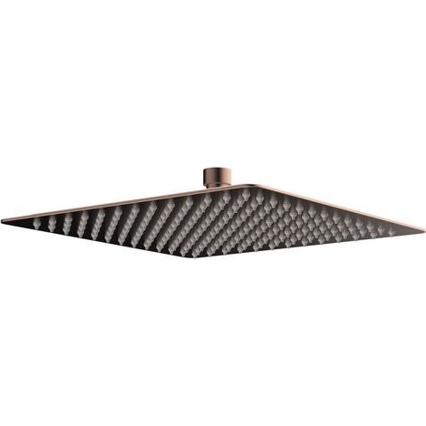 Signature React Ultraslim Square Shower Head 250mm x 250mm - Brushed Bronze (1/2)