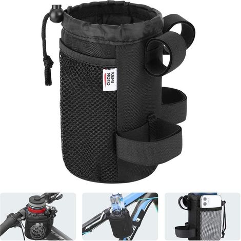 Fahrrad Flaschenhalter mit Netztaschen, Getränkehalter für Kinderwagen, 2 Stück (1/5)