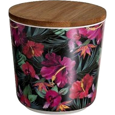 Pot en bambou - Fleurs d'Hibiscus 11 cm