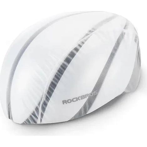 Copertura antipioggia per casco da bicicletta, bianca (1/5)