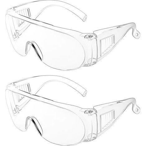 2 Pcs Lunette de Protection Travail, Lunettes de Protection, Lunettes de Sécurité Transparentes, Lunette Protections de Laboratoire (1/5)