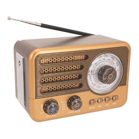Enceinte Bluetooth portable, radio rétro au style vintage, radio transistor AM/FM/SW (petite et portable), emplacement pour carte TF (1/4)