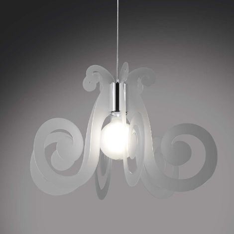 Lampe à Suspension en Plexiglas MIZAR Satin diamètre 64x h41 cm