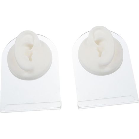 Modèles D'oreilles en Silicone pour Présentation de Bijoux, Simulation Réaliste D'oreille Humaine Gauche et Droite, Lot de 2 Set de Pièces Support, Modèle Pédagogique (1/5)