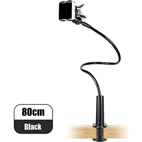 Support de téléphone pour lit, avec bras flexible à col de cygne et rotation à 360°, compatible avec iPhone 13/13 Pro, 12/12 Pro Max, 11 Pro, XS Max,