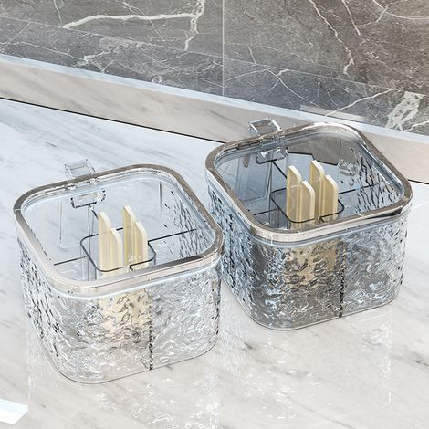 Gewürzgläser mit Deckel, Salzstreuer, Serviergeschirr für Partys, rutschfeste Gewürzaufbewahrung mit 4 Fächern, Gewürzgläser zum Kochen, Campen und für Outdoor-Aktivitäten (1/5)