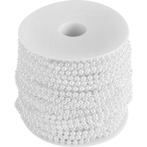 40 m/rouleau 4mm Rideaux Perles Cristaux Acryliques, DIY Rideau Suspendu de Porte Rouleau de Cristal Transparent Ligne Chaîne Rideau À La Main Décoration Maison Chambre Rideau Perles Décoratio(Weiß) (1/5)
