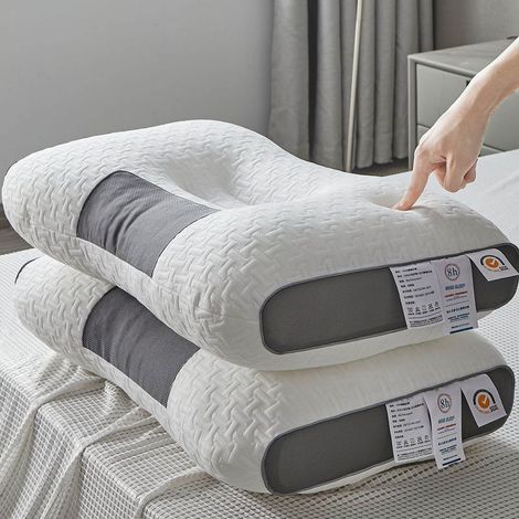 Oreiller De Lit - 45 x 72 cm - Rembourrage En Plume Et Coton - Pour Dormeurs Sur Le Côté Et Le Dos - 1 Pièce (1/5)