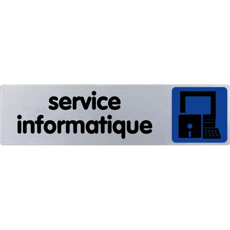 Plaque de porte Service informatique - couleur 170x45mm - 4033532