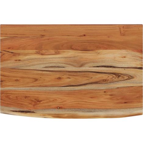 Étagère murale rectangulaire massif acacia bordure assortie