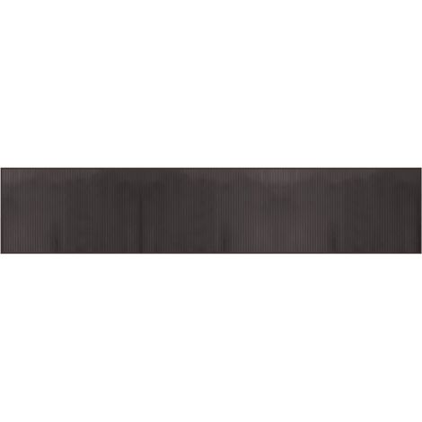 Tapis rectangulaire marron foncé 60x300 cm bambou (1/5)
