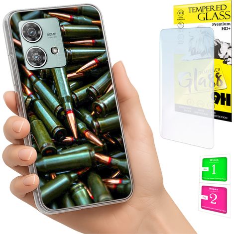 Coque pour Motorola Edge 40 Neo avec protection photo, coque arrière et verre trempé 9H (1/5)