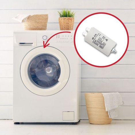 Condensateur 20 mF 450 V Pour Lave-Linge Et Seche-Linge - Universel - 1 Pièce (1/4)