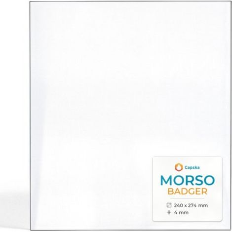 Vitre Morso BADGER - Verre Rectangle pour poêle à bois - 240 x 274 mm (L1 x H1) - 4 mm (1/5)