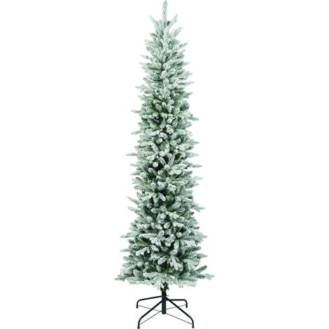 Everlands künstlicher Weihnachtsbaum Slim 210 cm grün weiß Baum