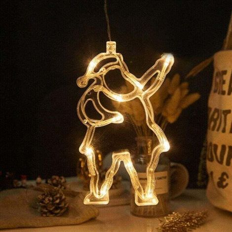 Sonstige Weihnachtsdekorationen, Weihnachtsdekorationen, LED-Lichter, Christbaumzubehör, Fensteraufkleber, Bühnendekorationen, Ambiente, Fensterdekorationen, Lichter (Weihnachtsmann)