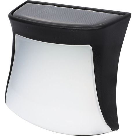Applique murale solaire 3 LED 10 lm, étanche IP55, lampe solaire « Un sourire bien-aimé » pour la décoration extérieure, blanc chaud-AquaForge (1/5)