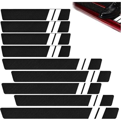 9 Pièces Protection Seuil de Porte de Voiture, Protection Porte de Voiture Auto Plinthes, Anti Rayures Seuil de Porte Universelle, pour La Plupart des Modèles (1/5)