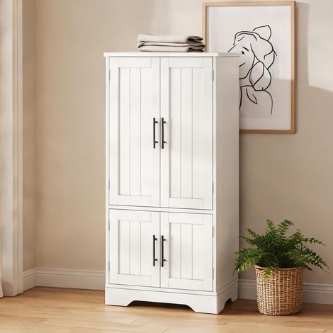 Buffet coloris blanc en MDF 60 x 40 x 120 cm (1/5)