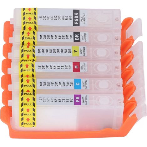 6er-Pack Druckerpatronen mit Permanentchip, umweltfreundlich, 6-Farben-Nachfüllpatronen-Set 780 781 (1/5)