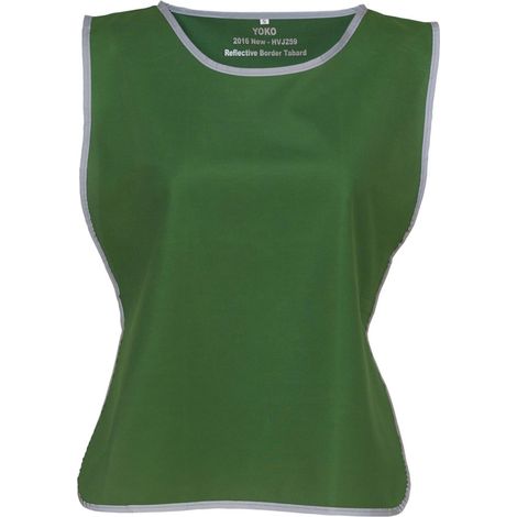 Chasuble Haute Visibilité à bordure réfléchissante Yoko Vert Foncé S - M. (1/2)