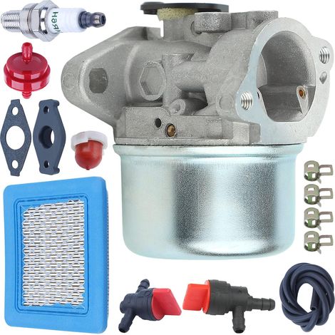 Filtre à air de carburateur pour tondeuse poussée B & S Gold 6,25 6,75 HP 675 190cc, carburateur, joint, joint torique, filtre à air, conduite de carburant, filtre à carburant, ampoule d'amorçage, bou (1/5)