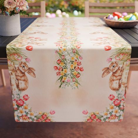 Chemin de Table 140x40 cm en Microfibre Anallergique Anti-Tache, Élégant et Lavable pour Salon et Cuisine (1/3)
