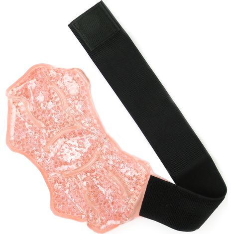 Genouillère en gel rafraîchissant réutilisable, compresse chaud/froid, coudière en gel pour soulager la douleur, or (1/5)
