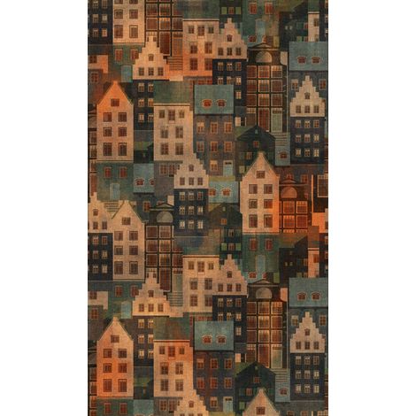 Panoramique Contemporain Orange Metropolitan Stories 3 Travel Styles, The Wall 2 A.S. Création (1/3)