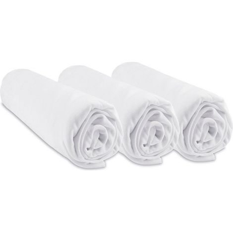 Lot de 3 Draps housse Couffin 32x72 cm en Bambou (1/4)